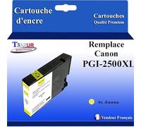 T3AZUR - Cartouche Compatible avec Canon PGI2500XL PGI-2500 XL pour Canon Maxify IB4050 IB4150 MB5050 MB5150 MB5155 MB5350 MB5450 MB5455 - Jaune