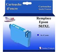 T3AZUR - Cartouche compatible avec Epson Expression Home XP-5200, XP-5205, WF-2960DWF, WF-2965DWF, 503XL, 503 XL (série Piment ) - Cyan G