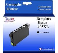 T3AZUR - Cartouche compatible avec Epson WorkForce Pro WF-3820DWF, WF-3825DWF, WF-4820DWF, WF-4825DWF, WF-4830DTWF, WF-7310DTW, WF-7830DTWF, WF-7835DTWF, WF-7840DTWF, 405 XL (série Valise ) - Noire No