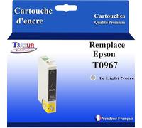 T3AZUR Cartouche Compatible pour Epson Stylus Photo R2880 remplace Epson T0967 Light Noire