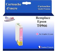T3AZUR Cartouche Compatible pour Epson T0966 (C13T09664010) Light Magenta