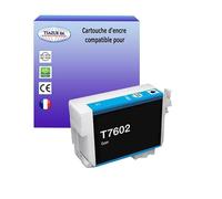 Cartouche Compatible pour Epson T7602 (C13T76024010) Cyan-