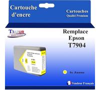 T3AZUR Cartouche Compatible pour Epson T7904 / T7914 (79XL) Jaune