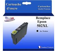 Cartouche Compatible avec Epson 502XL (C13T02W14010/C13T02V14010) Noire -
