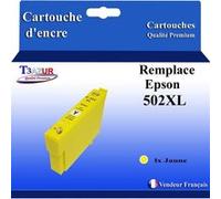 T3AZUR - Cartouches compatibles avec Epson XP-5100, XP-5105, XP-5115, XP-5150, XP-5155, WorkForce WF-2860DWF, WF-2865DWF, WF-2880DWF, WF-2885DWF, 502XL (série Jumelles) - Jaune Jaune G