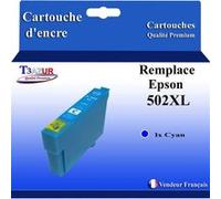 T3AZUR - Cartouches compatibles avec Epson XP-5100, XP-5105, XP-5115, XP-5150, XP-5155, WorkForce WF-2860DWF, WF-2865DWF, WF-2880DWF, WF-2885DWF, 502XL (série Jumelles) - Cyan Cyan G