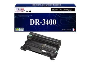 T3AZUR- KKit Tambour compatible avec Brother DR3400 pour Brother HL-L6300DW, HL-L6300DWT, HL-L6400DW, HL-L6400DWT, HL-L6400DWTSP, HL-L6400DWTT, HL-L6450DW