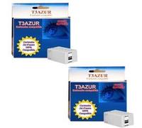 T3AZUR - Lot de 2 Cartouches compatibles pour Epson WorkForce Pro WP-M4015DN / WPM4015DN / WP M4015DN Noire Noire G