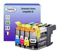 T3AZUR Lot de 4 Cartouches compatibles avec Brother LC223 XL pour Brother MFC-J4420DW, MFC-J4425DW, MFC-J4620DW, MFC-J4625DW Noir, Cyan, Magenta, Jaune G