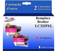 T3AZUR Lot de 4 Cartouches compatibles avec Brother LC3217 / LC3219XL pour Brother MFC-J5330DW, MFC-J5330DW XL, MFC-J5335DW, MFC-J5335DWF Magenta G