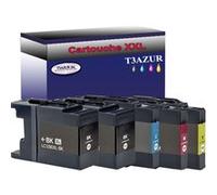 T3AZUR- Lot de 5 Cartouches compatibles avec Brother LC1240 / LC1280 XL pour Brother MFC-J6910CDW, MFC-J6910DW, MFC-J825DW Noir, Cyan, Magenta, Jaune G