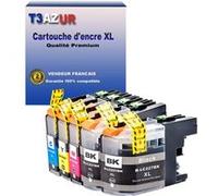 T3AZUR- Lot de 5 Cartouches compatibles avec Brother LC225XL , LC227 XL pour Brother DCP-J4120DW, MFC-J4420DW Noir, Cyan, Magenta, Jaune G