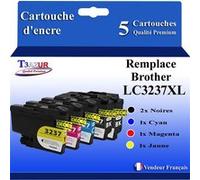 T3AZUR Lot de 5 Cartouches compatibles avec Brother LC3237 XL pour Brother MFC-J6947DW
