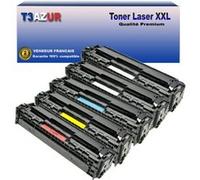 T3AZUR - Lot de 5 Toners compatibles avec Canon 718 pour Canon LBP-7200, LBP-7200C, LBP-7200CDN, LBP-7200CN (Noir+Couleur) Noir, Cyan, Magenta, Jaune