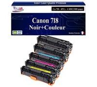 T3AZUR - Lot de 5 Toners compatibles avec Canon 718 pour Canon MF-8550CD, MF-8550CDN, MF-8580CDW (Noir+Couleur) Noir, Cyan, Magenta, Jaune G