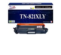 T3AZUR- Toner compatible avec Brother TN 821 XXL pour Brother HL-L9430CDN, HL-L9470CDN, MFC-L9630CDN, MFC-L9670CDN Jaune