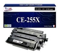 T3AZUR -Toner compatible avec HP CE255X (55X) pour HP LaserJet Enterprise P3010, P3011, P3015, P3015D, P3015DN, P3015X Noir G