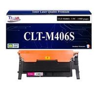 T3AZUR - Toner compatible avec Samsung CLT-M406S pour Samsung CLP360 CLP365 CLP365W CLX3300 CLX3305 CLX3305FN CLX3305FW CLX3305W - Magenta Magenta G