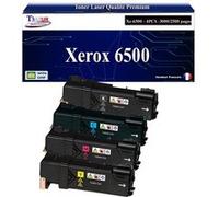 T3AZUR -Toner compatible avec Xerox Phaser 6500, 6500VDN, 6500VN, WorkCentre 6505, 6505VDN, 6505VN (Noir + Couleur) Noir, Cyan, Magenta, Jaune