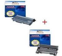 T3AZUR - Toner+Tambour compatible Brother TN2120+DR2100+ Pack 20 papiers photos A6 230gr Tambour G