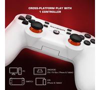 T3s Manette pc sans Fil, 2.4G Manette sans Fil Contrôleur de Jeu Joystick, Turbo et Dual Vibration et Compatible pour PC, Téléphones Android et iOS iPhone, Android Smart TV, TV Box