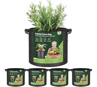 T4U Lot de 5 19L, Sacs de Plantation pour familles et débutants, cultiver tomates et Pommes de Terre Facilement, Pot de Culture légumes pour Potager Domestique, Balcon ou Jardin