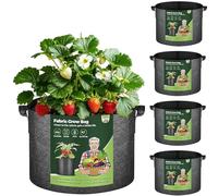 T4U Lot de 5 37L, Sacs de Plantation pour familles et débutants, cultiver tomates et Pommes de Terre Facilement, Pot de Culture légumes pour Potager Domestique, Balcon ou Jardin