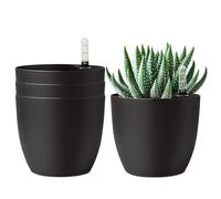 T4U Pots de Fleurs Auto-Arrosants 15 cm Lot de 4 avec Réservoir d’Eau