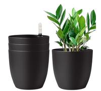 T4U Pots de Fleurs Auto-Arrosants 22 cm Lot de 4 avec Réservoir d’Eau