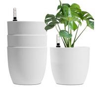T4U Pots de Fleurs Auto-Arrosants 22 cm Lot de 4 avec Réservoir d’Eau