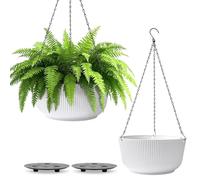 T4U Pots Suspendus pour Plantes 25 cm Lot de 2 avec Drainage