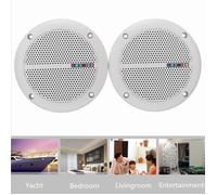T4W 2 Pcs Etanche Haut-parleur Pour Bateau Marine Plafond Cuisine Salle de Bain