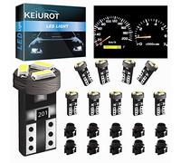 T5 74 Led Ampoule Blanc W3W 37 70 2721 Led Wedge LED T5 Twist Socket ampoule tableau de bord pour Voiture Intérieur Compteur De Vitesse Instrument Jauge Cluster Indicateur Light Panel 12V, 10 Lampe
