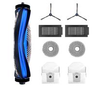 T50 Accessoires Compatible avec le ECOVACS DEEBOT T50 Max PRO OMNI/T50 OMNI/T50 PRO OMNI,1 brosse principale,2 filtres,2 brosses latérales,2 serpillières,2 sacs à poussière antibactériens