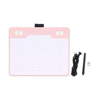 T503 Tablette de dessin numérique, tablette graphique avec sensibilité à la pression 8192, résolution 5080LPI stylo à induction électromagnétique pour Android iOS, Plug and Play pour artistes et (rose