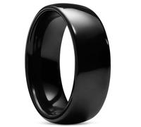 T5577 Puce RFID 125 kHz Bague intelligente réinscriptible en céramique pour clone TK4100/EM4100 Contrôle d'accès et cartes de porte d'entrée pour homme et femme Noir (Noir, US #6)
