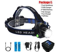 T6 Led - Lampe Frontale Étanche Zk20, 8000lm, Lampe Frontale, Torche, Chasse, Minage, Pêche