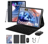 T60 Tablette Tactile 12,2 Pouces Android 16 avec Clavier+Stylet|48Go RAM 256Go ROM,Écran 90Hz,10000mAh,Widevine L1,GPS,Gemini AI