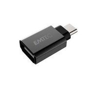 Emtec Adaptateur USB vers Type-C ECADAPT600C – USB 3.1, métal, Plug-and-Play, argent