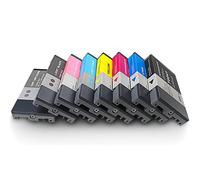 T6061- T6069, C13T606100-C13T606900 Lot de 8 cartouches d'encre pigmentée compatibles avec Epson Stylus Pro 4800/4880