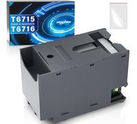 T6715 T6716 Boîte De Maintenance Compatible Pour Epson Workforce Pro Wf-3820Dwf Wf-C4810Dtwf Wf-4820Dwf Wf-3825Dwf Wf-M5799Dwf Wf-4830Dtwf Wf-C5710Dwf,Boîte D'Entretien T6715 T6716