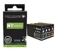 T7011 T7012 T7013 T7014 POINT D'ENCRE pour Epson Grande capacité Lot de 4 Cartouche NOIR/C/M/Y de Marque Francaise 4 COULEUR NOIR/CYAN/MAGENTA/JAUNE G