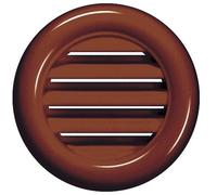 T71 br Lot de 2 grilles d'aération rondes Marron Ø 40 mm Avec moustiquaire pour porte