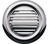 T71 ms Lot de 2 grilles d'aération rondes avec moustiquaire pour porte Chromé Ø 40 mm