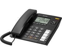 T78 - Téléphone Fixe Filaire - Grand Écran Alphanumérique - Mains Libres - Blocage D'Appel - Indicateur Lumineux Pour Appel Entrant - Bouton De Rappel - 8 Touches De Mémoire Directe ¿ Noir