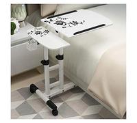 T7anpmmazz Table d'appoint en forme de C pour ordinateur portable bureau mobile chariot hauteur réglable pour ordinateur portable trépied chariot pour ordinateur portable chariot roulant maison bureau