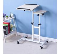 T7anpmmazz Table d'appoint en forme de C pour ordinateur portable table de chevet réglable table de chevet ordinateur portable bureau sur table de chevet (couleur : 2) (beige)