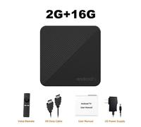 T8 Allwinner H313 boîtier de télévision intelligent Android 14 Quad Core Cortex A53 prise en charge 8K vidéo 4K HDR10 + Wifi6 BT5 64G Google Voice décodeur,Télécommande vocale 2G 16G, prise Ue