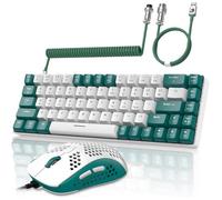 T8 Combos Clavier Et Souris De Jeu 60% Rvb + Câble Usb C Spiralé,Clavier Mécanique Filaire,Disposition Compacte 68 Touches Tkl,Sour