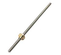 T8 Lead Screw 8mm Lead 2mm/4mm/8mm Pitch 2mm OD 8mm L 100 200 300 350 400 500 600 1000mm With Copper Nut For CNC 3D Printer, 1pcs (Color : Lead 8mm, Size : 200mm)